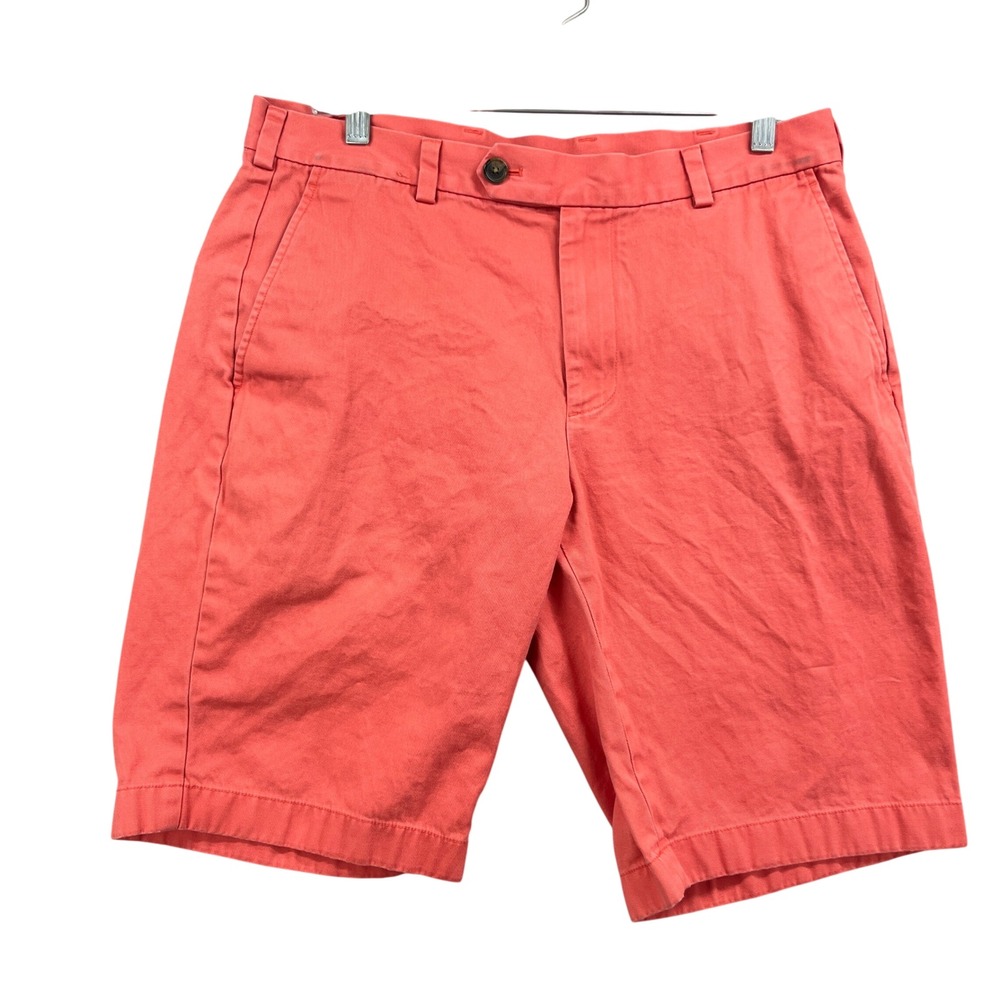 Brooks Brothers 346 Chino Shorts Mens‎ W34 Coral Pink Cotton Preppy Ivy Casual